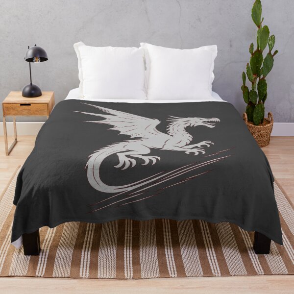 Item preview, White Shadowflight Dragon – Monochrome Fantasy Beast designed and sold by MattC_Design.