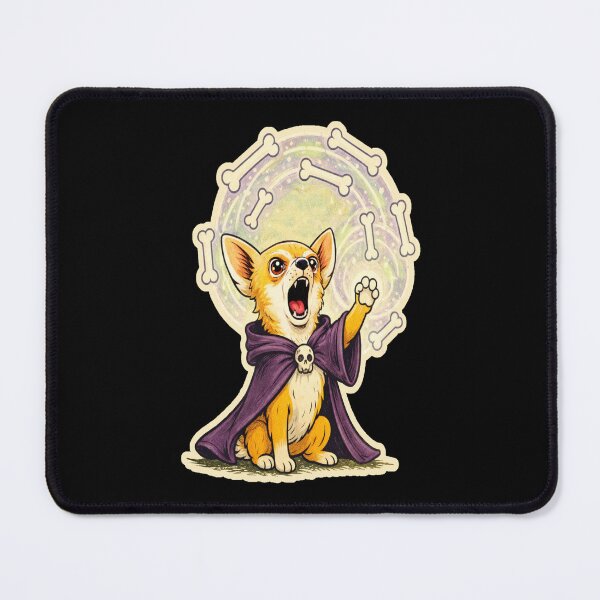 Item preview, Chihuahua Medieval Dogs – Arcane Bone Caller – Gift for Chihuahua Lovers • Retro Fantasy Illustration • Vintage Halftone designed and sold by JacobKAurumhead.