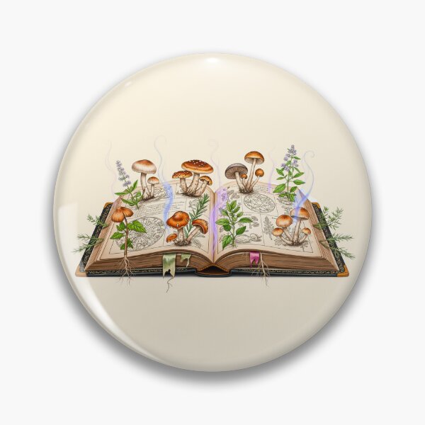 Item preview, Magic Forest Storybook - Open Book with Mushrooms & Herbs designed and sold by Credisaim.