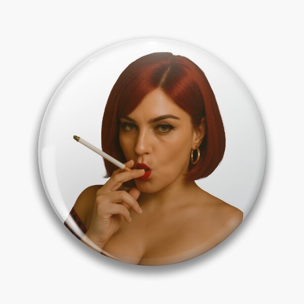 Item preview, Retro Glamorous Woman with Red Hair and Cigarette in Leopard Dress. designed and sold by Spark2Seduction.