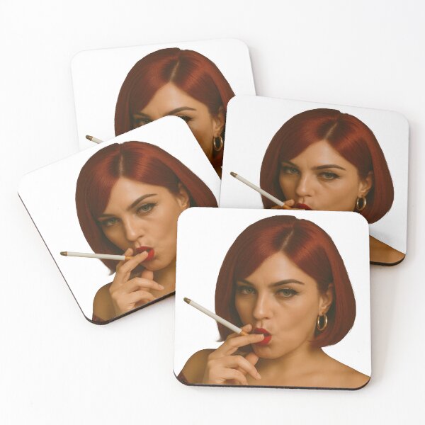 Item preview, Retro Glamorous Woman with Red Hair and Cigarette in Leopard Dress. designed and sold by Spark2Seduction.