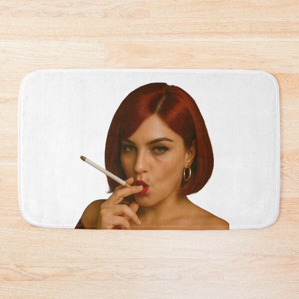Item preview, Retro Glamorous Woman with Red Hair and Cigarette in Leopard Dress. designed and sold by Spark2Seduction.