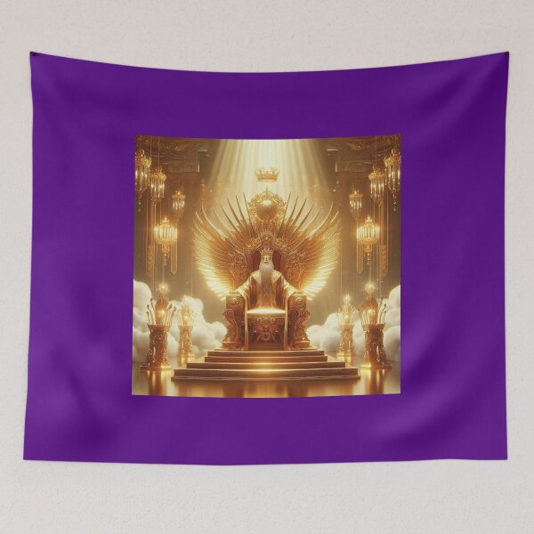 Item preview,  Supreme Judge | Majestic Golden Throne 3D Biblical Illustration, designed and sold by PaintMeWorld.