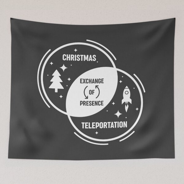 Item preview, Exchange of Presence - Funny Christmas Venn Diagram - White Print designed and sold by Josh Meyer Designs.