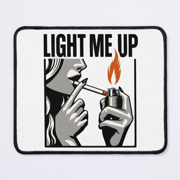 Item preview, Light Me Up Retro Smoking Woman with Lighter Flame Art. designed and sold by Spark2Seduction.