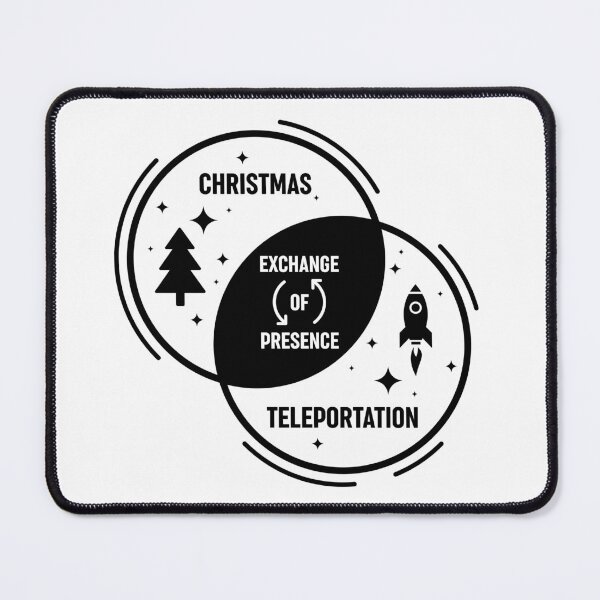 Item preview, Exchange of Presence - Funny Christmas Venn Diagram - Black Print designed and sold by Josh Meyer Designs.
