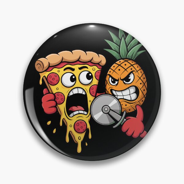 Item preview, Scared Pizza Versus Pineapple Pizza Cutter Funny Food designed and sold by wrestletoys.