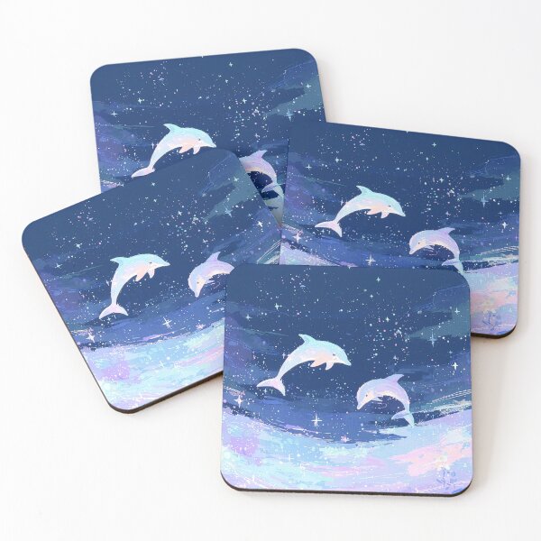 Item preview, Dancing Dolphins Under a Starry Sea designed and sold by Dusk Atelier.