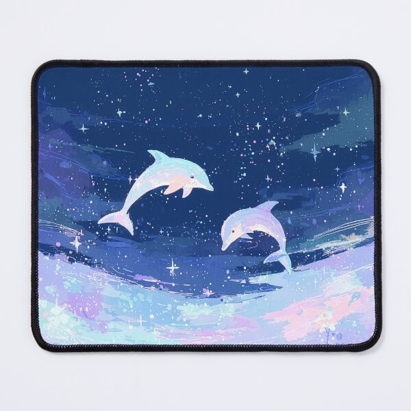 Item preview, Dancing Dolphins Under a Starry Sea designed and sold by Dusk Atelier.