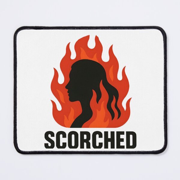 Item preview, Scorched Silhouette of Woman with Flames backdrop Bold Graphic Design designed and sold by Spark2Seduction.