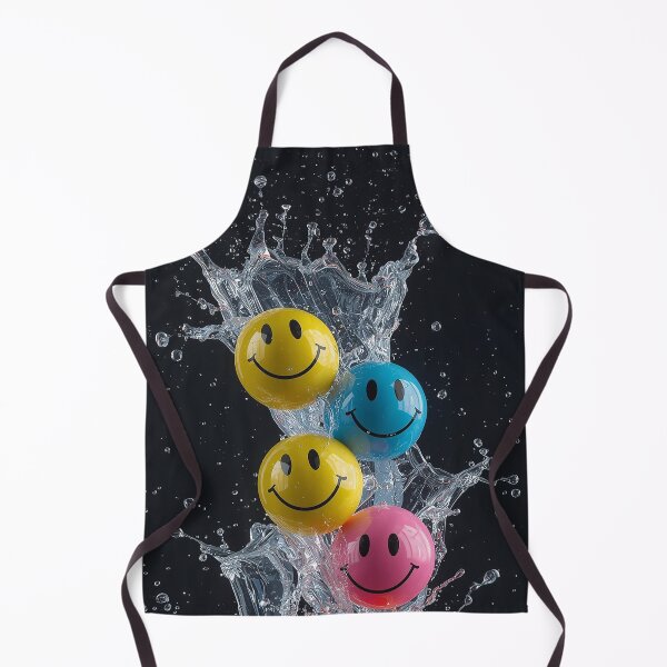 Item preview, 3D Smiley Face Emoji Water Splash – Colorful Emoji Balls CGI Art designed and sold by Impact-Art.