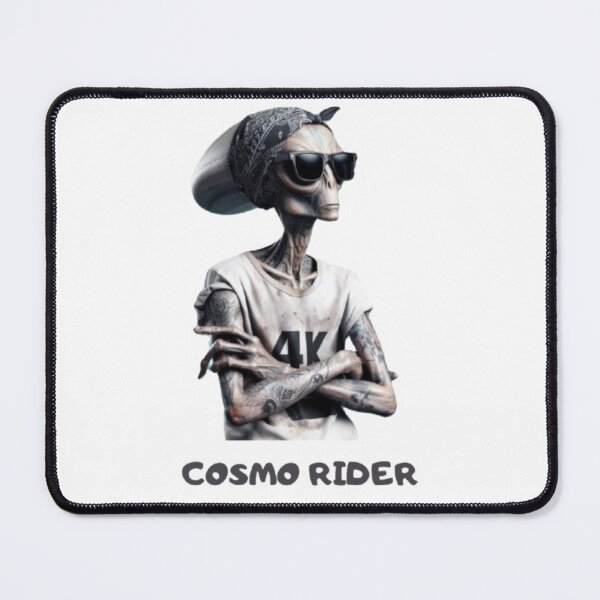 Item preview, Cosmo Rider Tattooed Alien Biker Design - Alien T-Shirt Design designed and sold by GreenGirl-store.