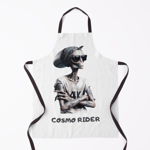 Item preview, Cosmo Rider Tattooed Alien Biker Design - Alien T-Shirt Design designed and sold by GreenGirl-store.