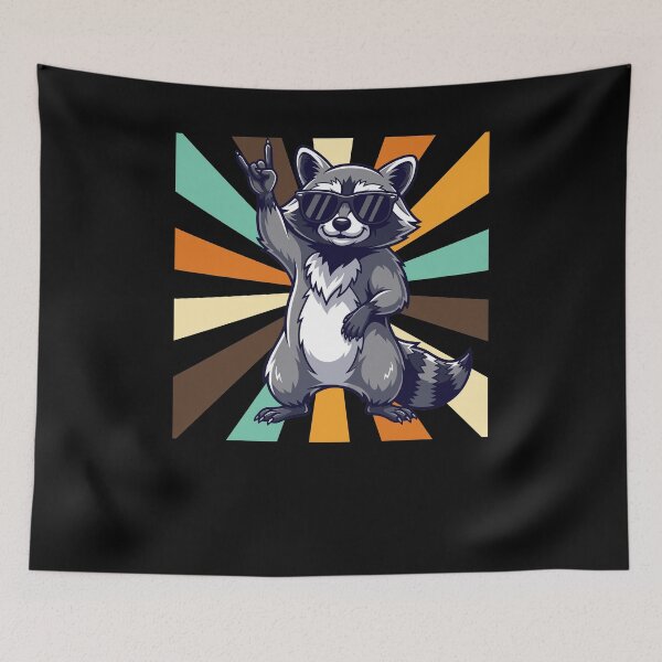 Item preview, Trashed Panda Drunk Raccoon Illustration designed and sold by StaticMood.