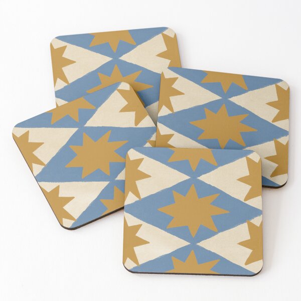 Item preview, Medieval Star Pattern in Blue and Gold – Heraldic harlequins Geometric Design designed and sold by Jemma Jamie Skidmore.