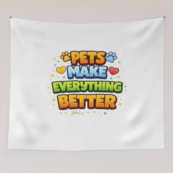Item preview, Pets Make Everything Better – Cute Pet Lover Quote Design designed and sold by StyleLap.