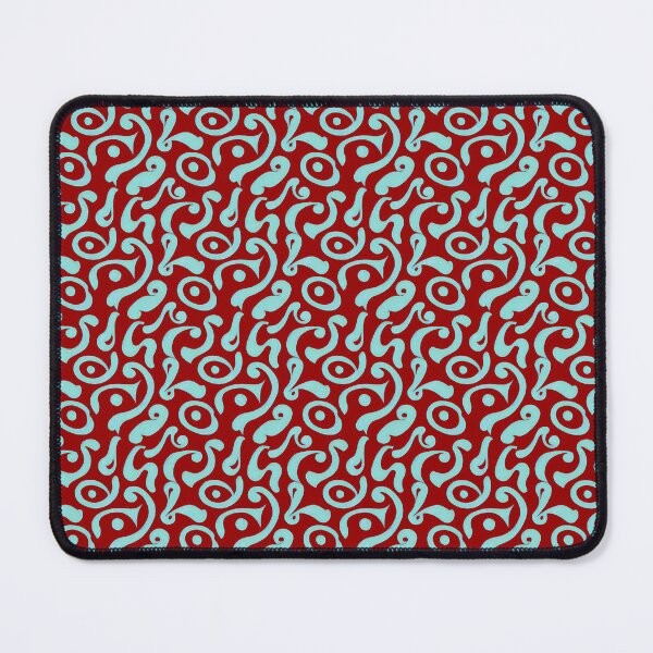 Item preview, Light blue organic shapes on a red background designed and sold by Beleza e Estilo.