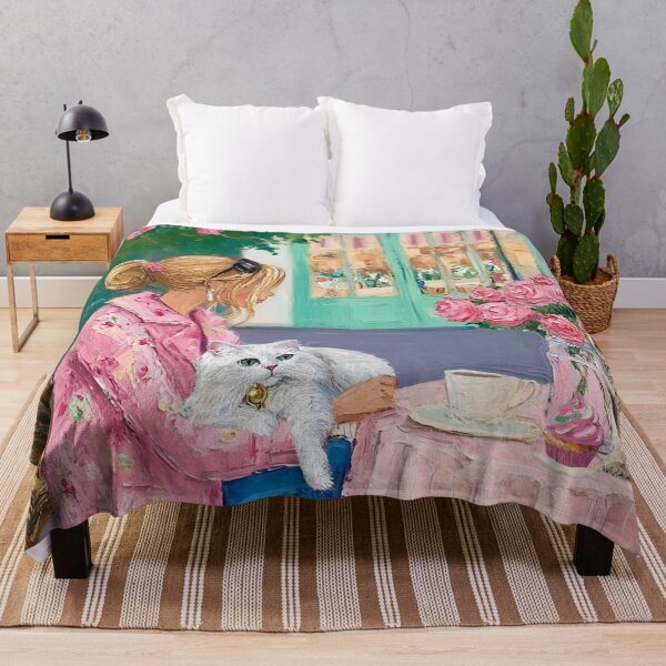 Item preview, Grandmillennial art, Learning to be friends, whimsical cafe art designed and sold by SophieClimaArt.