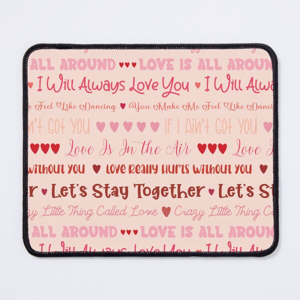 Item preview, Love Song Phrases Valentine’s Day Peach designed and sold by piptompatternco.