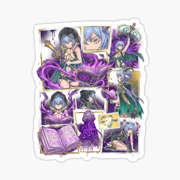 Lucia Elowen Zenless Zone Zero ZZZ Spook Shack Ether Support Agent Night Lantern Starlight Convergence Harmony Ult Chain Attacks Wandering Night Lantern Fan Art Portrait Poster T-Shirt Sticker Gift Sticker