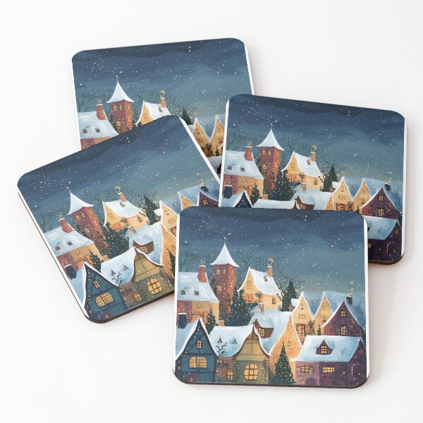 Item preview, Winter Village in the Magical Snow designed and sold by MidArtForge.