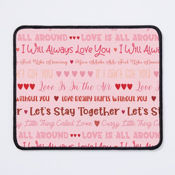 Item preview, Love Song Phrases Valentine’s Day Pink designed and sold by piptompatternco.