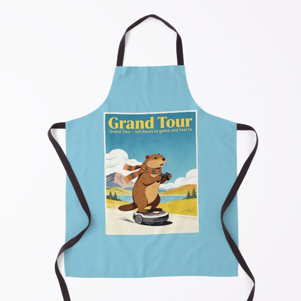 Item preview, Grand Tour Lofi Gamer Poster | Cute Marmot on Robot Vacuum | Retro Travel Aesthetic Whimsical Art designed and sold by Cherrydora.