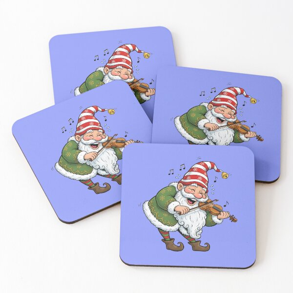 Item preview, Funny Musical Santa Claus Playing Violin – Cute Christmas Cartoon Illustration designed and sold by Fashion Empire.