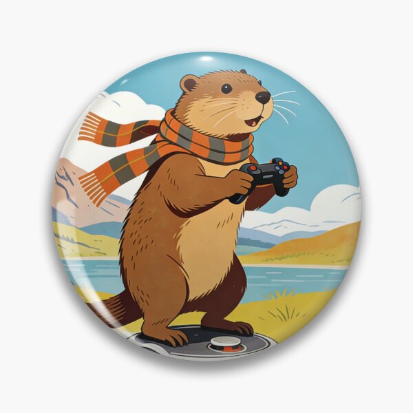 Item preview, Grand Tour Lofi Gamer Poster | Cute Marmot on Robot Vacuum | Retro Travel Aesthetic Whimsical Art designed and sold by Cherrydora.