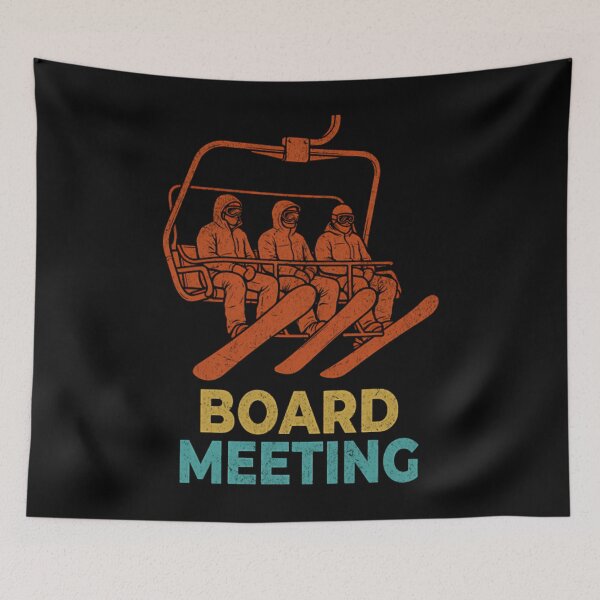 Item preview, Board Meeting Funny Snowboarding Winter Sports Pun designed and sold by Mason-Pride.