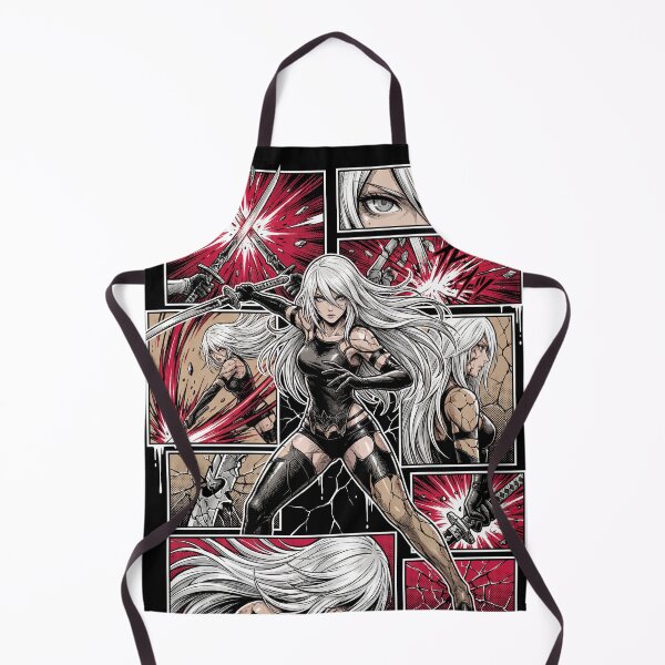 Item preview, A2 NieR Automata YoRHa No.2 Type A Android White Hair Katana Pod 042 Pascal Village Amusement Park 2B 9S Ending E Fan Art Portrait Poster T-Shirt Sticker Gift designed and sold by Senpaiwaves.