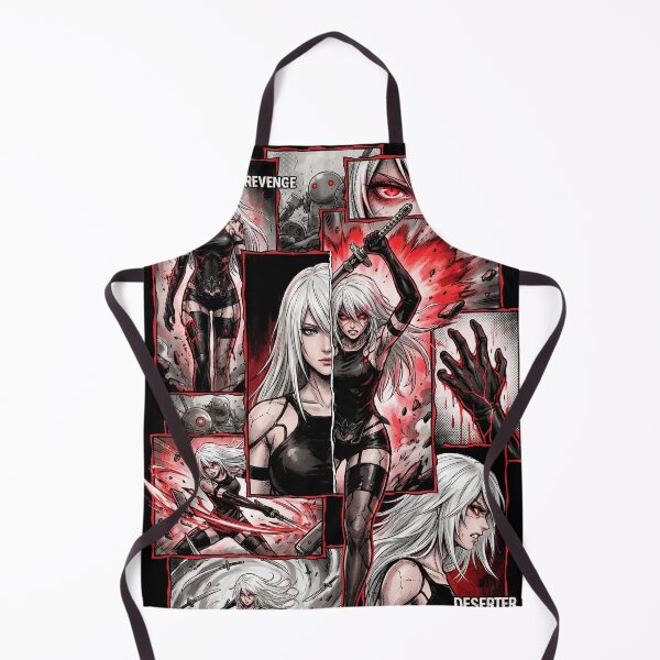 Item preview, A2 NieR Automata YoRHa No.2 Type A Android White Hair Katana Pod 042 Pascal Village Amusement Park 2B 9S Ending E Fan Art Portrait Poster T-Shirt Sticker Gift designed and sold by Senpaiwaves.