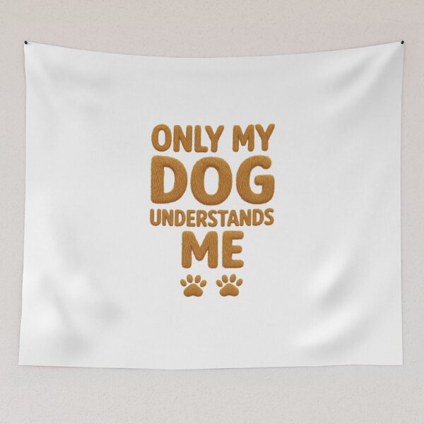 Item preview, Only My Dog Understands Me – Furry Font Design designed and sold by Williams Anderson.