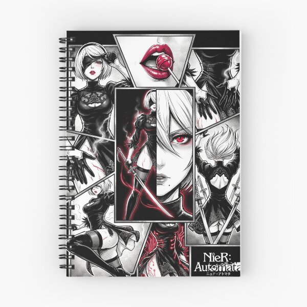 Item preview, 2B NieR Automata YoRHa No.2 Type B Android Blindfold White Hair Katana Pod 153 9S Pascal Village Amusement Park Ending E Fan Art Portrait Poster T-Shirt Sticker Gift designed and sold by Senpaiwaves.