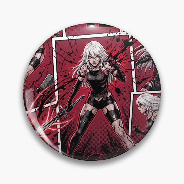 Artikelvorschau, A2 NieR Automata YoRHa Nr. 2 Typ A Android Weißes Haar Katana Pod 042 Pascal Village Vergnügungspark 2B 9S Ende E Fan Art Portrait Poster T-Shirt Sticker Geschenk entworfen und verkauft von Senpaiwaves.