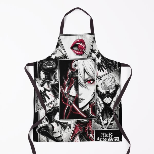 Item preview, 2B NieR Automata YoRHa No.2 Type B Android Blindfold White Hair Katana Pod 153 9S Pascal Village Amusement Park Ending E Fan Art Portrait Poster T-Shirt Sticker Gift designed and sold by Senpaiwaves.