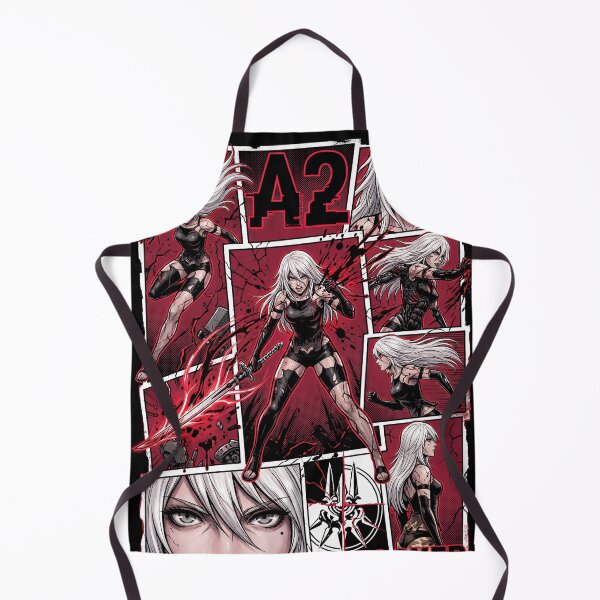 Item preview, A2 NieR Automata YoRHa No.2 Type A Android White Hair Katana Pod 042 Pascal Village Amusement Park 2B 9S Ending E Fan Art Portrait Poster T-Shirt Sticker Gift designed and sold by Senpaiwaves.