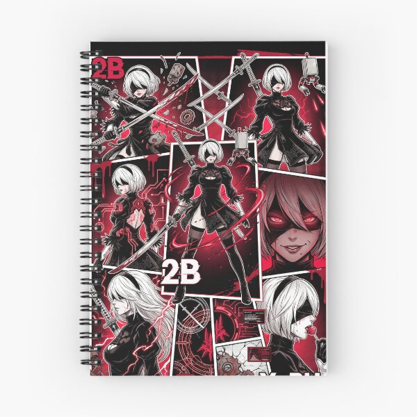 Item preview, 2B NieR Automata YoRHa No.2 Type B Android Blindfold White Hair Katana Pod 153 9S Pascal Village Amusement Park Ending E Fan Art Portrait Poster T-Shirt Sticker Gift designed and sold by Senpaiwaves.