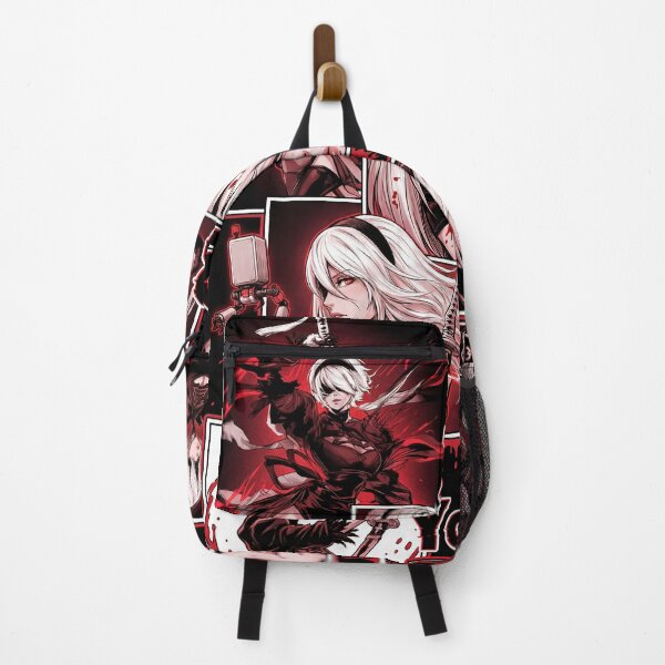 Item preview, 2B NieR Automata YoRHa No.2 Type B Android Blindfold White Hair Katana Pod 153 9S Pascal Village Amusement Park Ending E Fan Art Portrait Poster T-Shirt Sticker Gift designed and sold by Senpaiwaves.