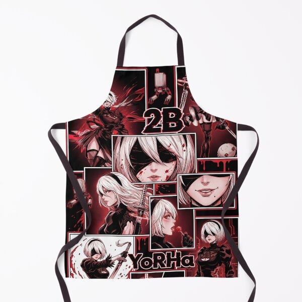 Item preview, 2B NieR Automata YoRHa No.2 Type B Android Blindfold White Hair Katana Pod 153 9S Pascal Village Amusement Park Ending E Fan Art Portrait Poster T-Shirt Sticker Gift designed and sold by Senpaiwaves.