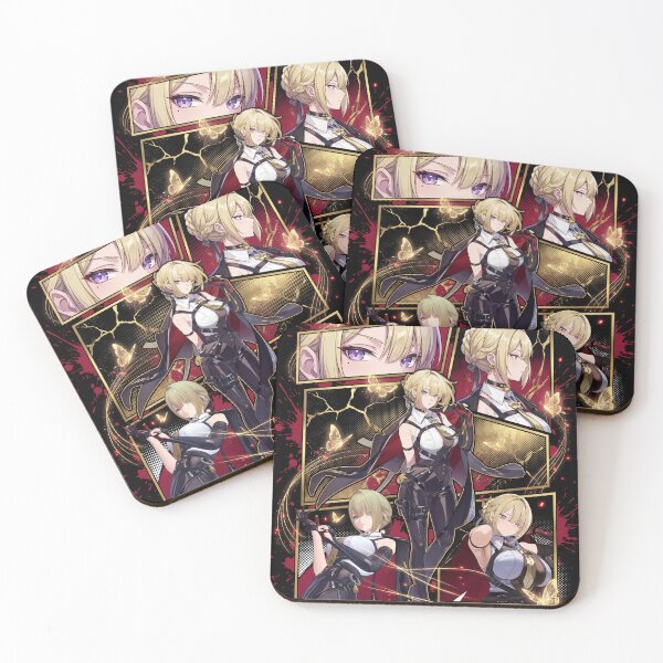 Item preview, Evelyn Chevalier Zenless Zone Zero ZZZ Stars of Lyra Fire Attack Astra Yao Bodyguard Binding Seal Garrote Sunder Blonde Hair Assassin Fan Art Portrait Poster T-Shirt Sticker Gift designed and sold by Senpaiwaves.