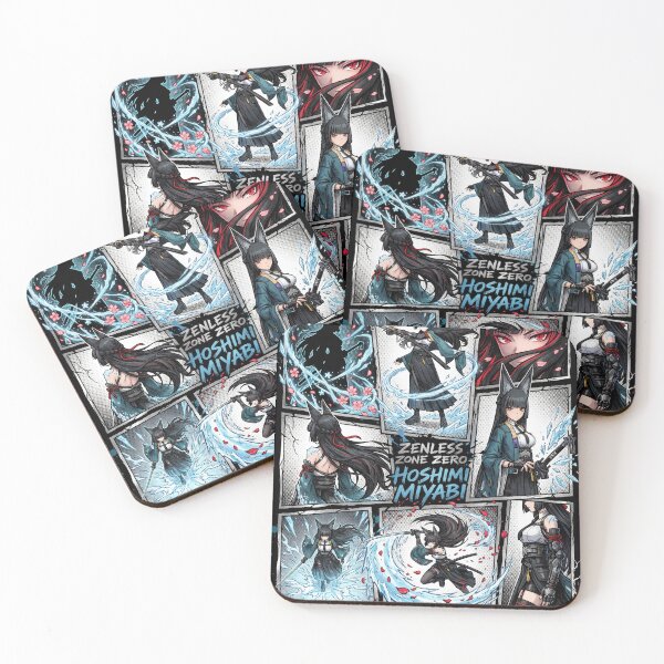 Item preview, Hoshimi Miyabi Zenless Zone Zero ZZZ Section 6 Chief Void Hunter Frost Anomaly Swordswoman Fox Ears Shimotsuki Stance Fallen Frost Polar Slash Fan Art Portrait Poster T-Shirt Sticker Gift designed and sold by Senpaiwaves.