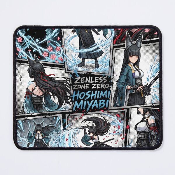 Item preview, Hoshimi Miyabi Zenless Zone Zero ZZZ Section 6 Chief Void Hunter Frost Anomaly Swordswoman Fox Ears Shimotsuki Stance Fallen Frost Polar Slash Fan Art Portrait Poster T-Shirt Sticker Gift designed and sold by Senpaiwaves.