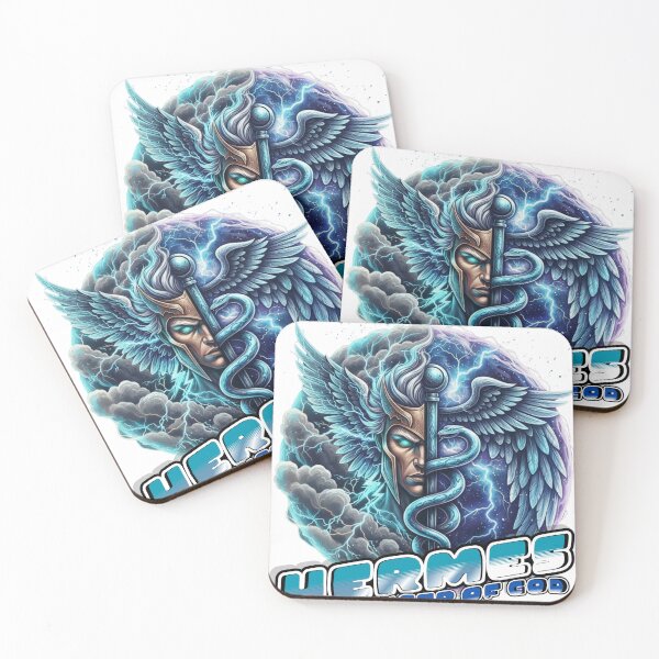 Item preview, Hermes God of Speed - Cosmic Blue Storm Mythology T shirt designed and sold by Kikaytv.com.