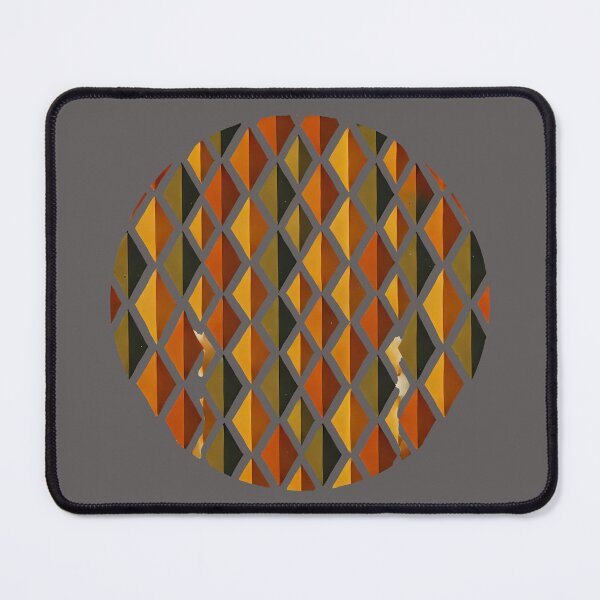 Item preview, Autumn Harlequin Diamond Pattern Warm Geometric Art Print designed and sold by PinUpPizzazz.