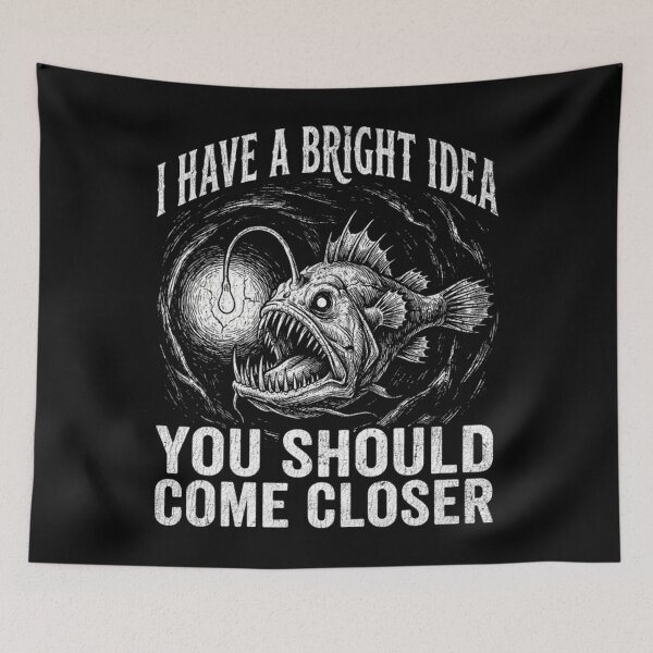 Item preview, Deep Sea Anglerfish Horror - Funny Sarcastic Ocean Creature designed and sold by Mason-Pride.