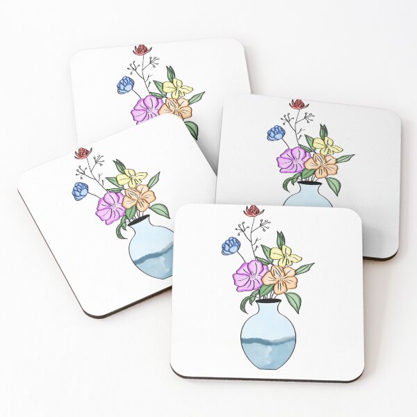 Item preview, watercolour flowers in vase designed and sold by bewitchedteigan.