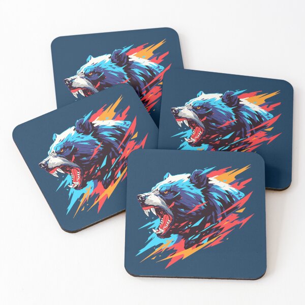 Item preview, Colorful Roaring Bear Wild Animal designed and sold by NosandEdgy.