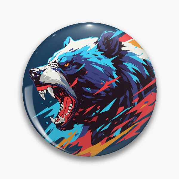 Item preview, Colorful Roaring Bear Wild Animal designed and sold by NosandEdgy.