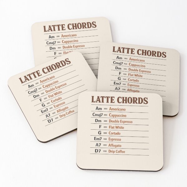 Item preview, LATTE CHORDS designed and sold by peaknerd.